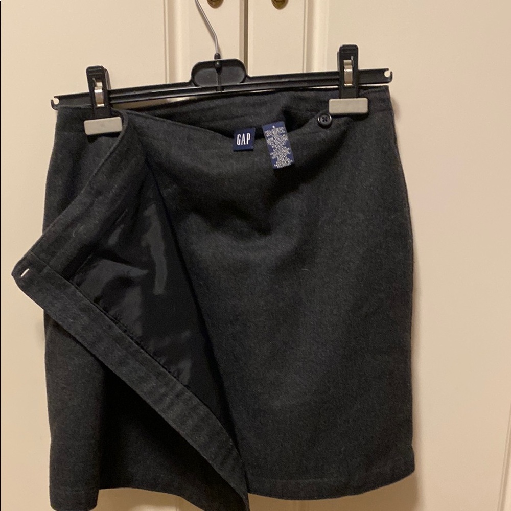GAP Black Mini Pencil Skirt with Wrap .